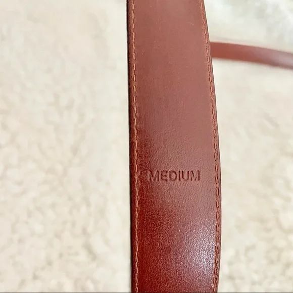 Coach Navy Leather Belt